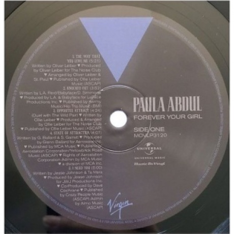Abdul, Paula Forever Your Girl 0600753949948 виниловая пластинка - фото 4