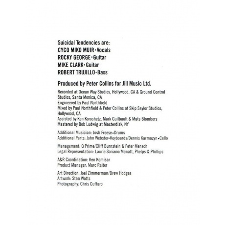 Suicidal Tendencies - The Art Of Rebellion (8719262001237) виниловая пластинка - фото 8