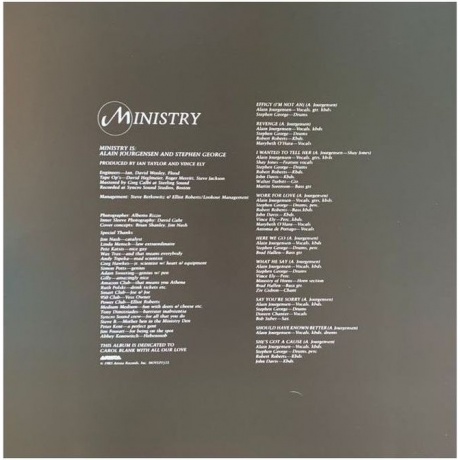 Ministry - With Sympathy (8719262013360) виниловая пластинка - фото 4