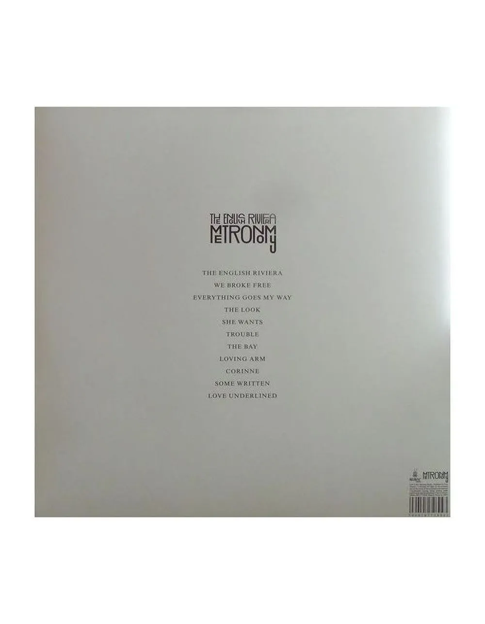Виниловая пластинка  Metronomy The English Riviera 5060107728943 - фото 3
