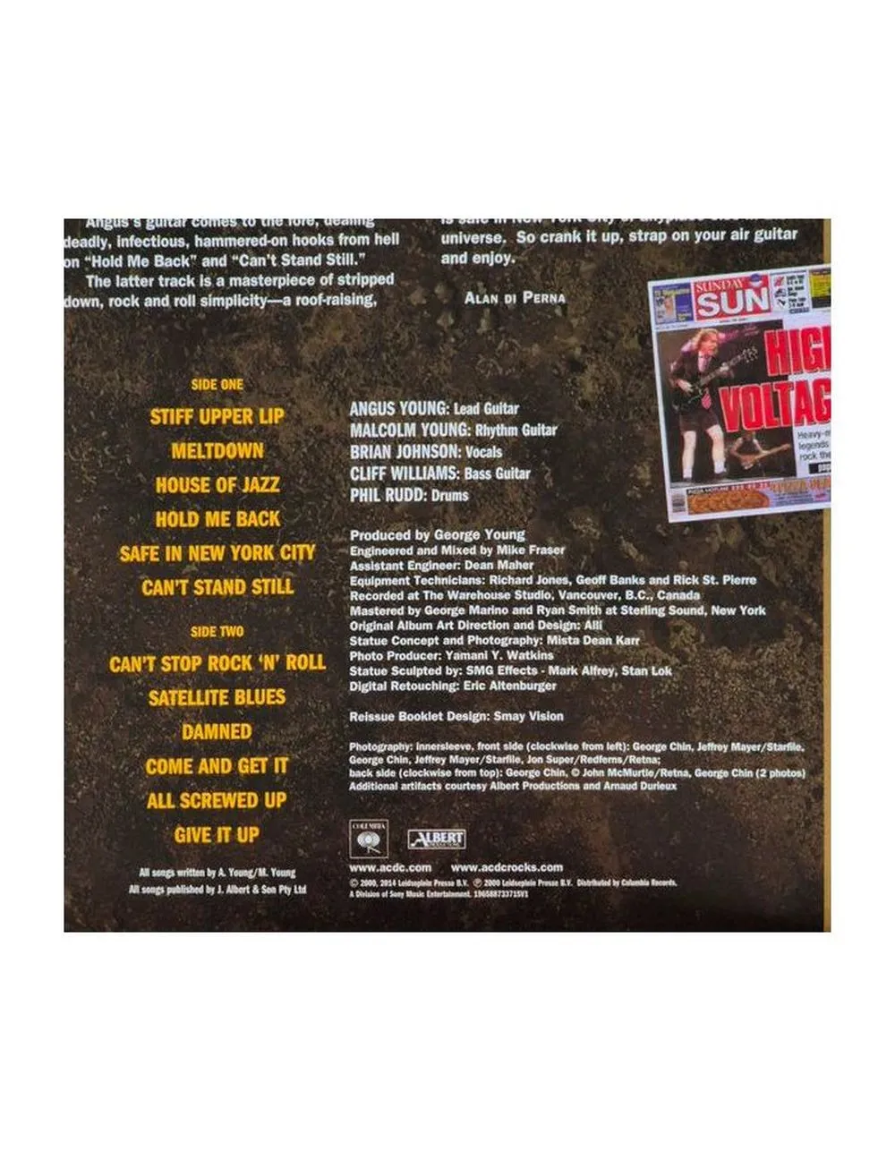 Виниловая пластинка  AC/DC Stiff Upper Lip (coloured) 0196588733710 - фото 20