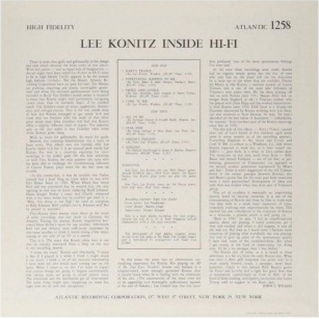 Lee Konitz - Inside Hi-Fi (Analogue) (4943674282654) виниловая пластинка - фото 2