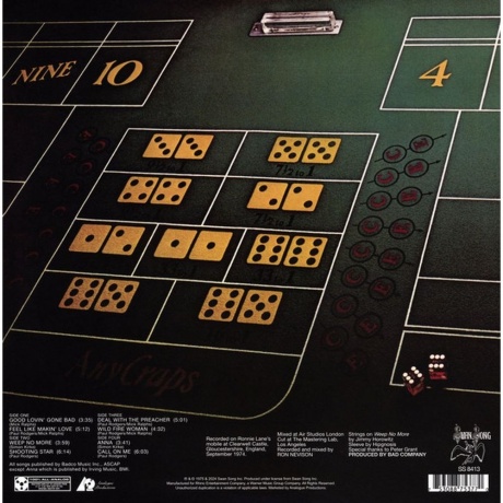 Bad Company - Straight Shooter (Analogue) (0753088753770) виниловая пластинка - фото 4