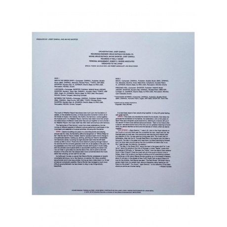 Weather Report - Tale Spinnin (coloured) (8719262030930) виниловая пластинка - фото 8