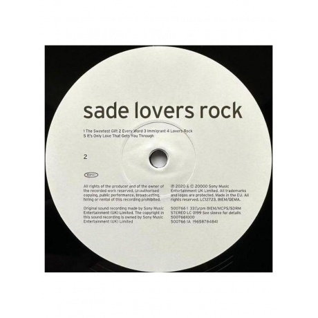 Sade - Lovers Rock (Half Speed) (0196587848415) виниловая пластинка - фото 4