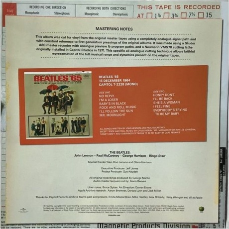 The Beatles - Beatles '65 (0602468019855) виниловая пластинка - фото 10