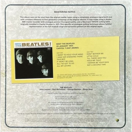 The Beatles - Meet The Beatles (0602468019718) виниловая пластинка - фото 8