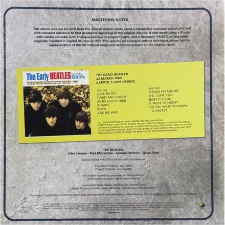 The Beatles - The Early Beatles (0602468019862) виниловая пластинка - фото 10