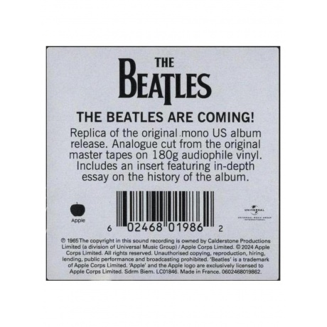 Виниловая пластинка The Beatles - The Early Beatles (0602468019862) - фото 11