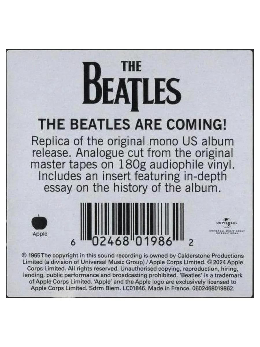 Виниловая пластинка The Beatles - The Early Beatles (0602468019862) - фото 11