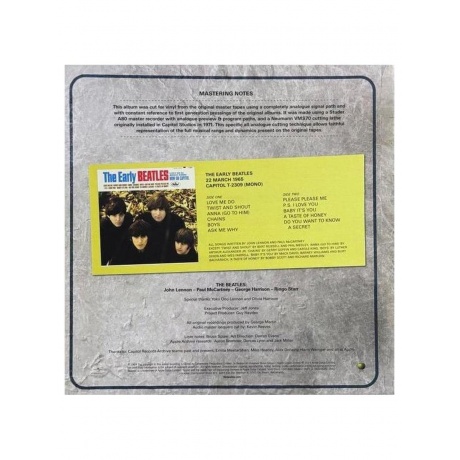 Виниловая пластинка The Beatles - The Early Beatles (0602468019862) - фото 10