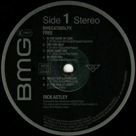 Rick Astley - Free (4099964041842) виниловая пластинка - фото 5
