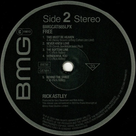 Rick Astley - Free (4099964041842) виниловая пластинка - фото 6