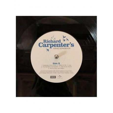 Richard Carpenter - Piano Songbook (0602438500321) виниловая пластинка - фото 4