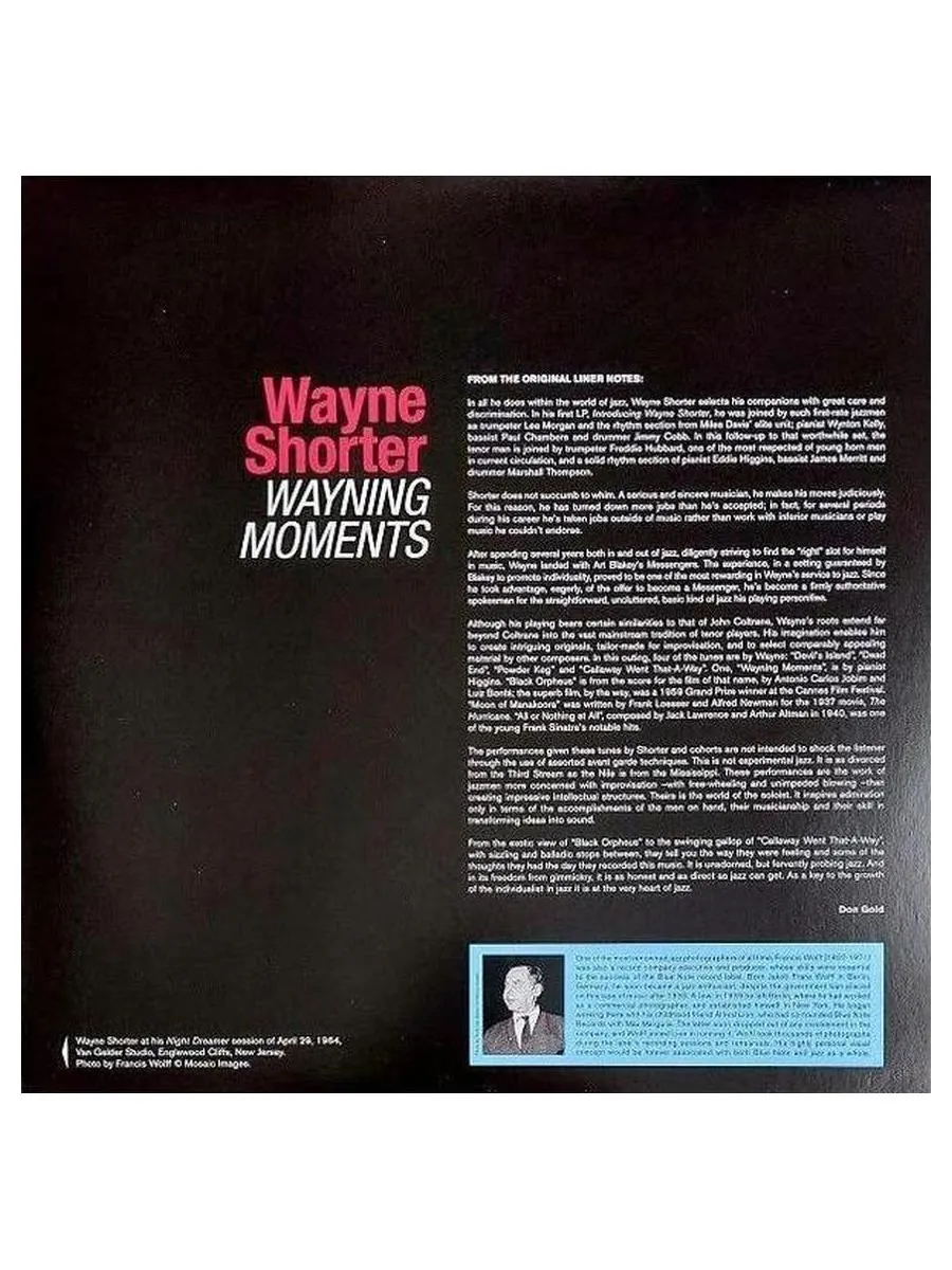 Виниловая пластинка Wayne Shorter - Wayning Moments (8436569193341) - фото 3