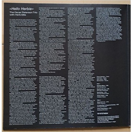 Oscar Peterson - Hello Herbie (4029759187271) виниловая пластинка - фото 3