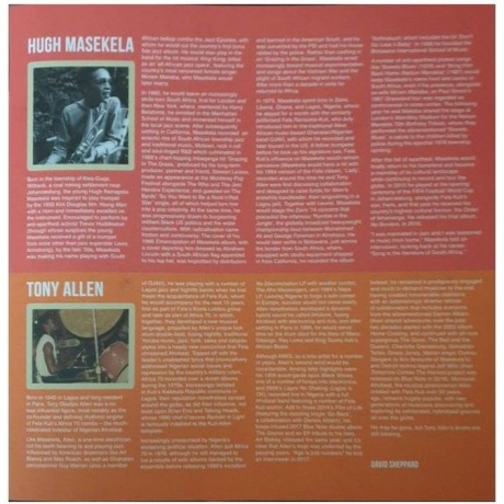 Tony Allen &amp; Hugh Masekela - Rejoice (4050538647921) виниловая пластинка - фото 13