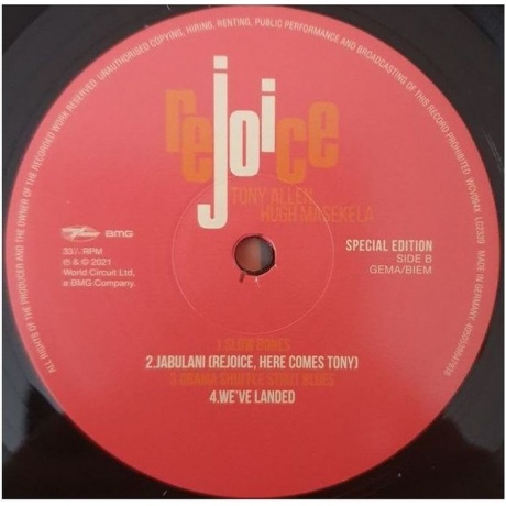 Tony Allen &amp; Hugh Masekela - Rejoice (4050538647921) виниловая пластинка - фото 8