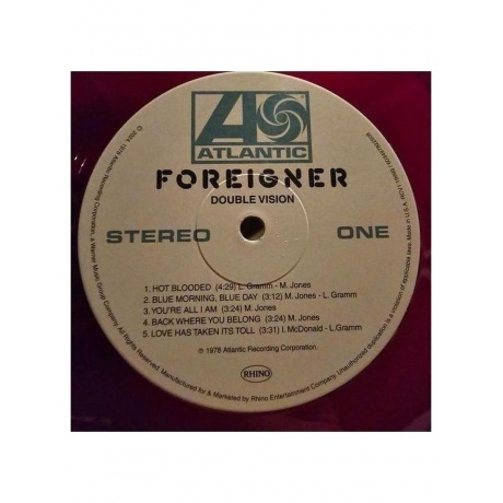 Foreigner - Double Vision (coloured) (0603497822508) виниловая пластинка - фото 6