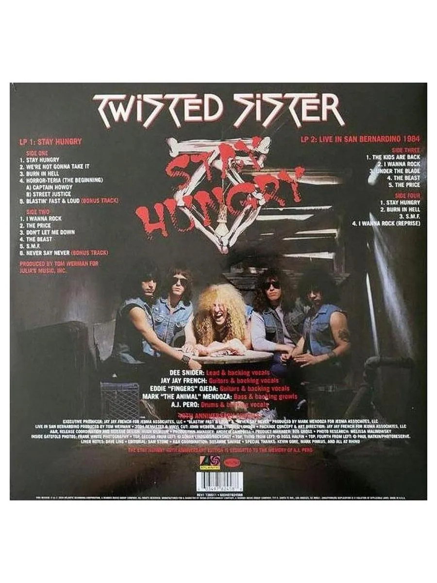 Пластинка виниловая  Twisted Sister - Stay Hungry - deluxe (0603497824588) - фото 2