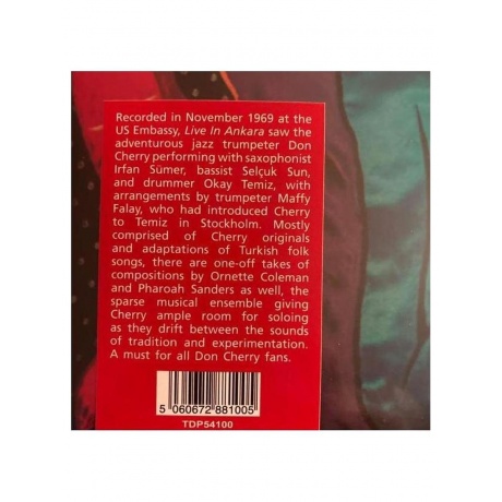 Пластинка виниловая  Don Cherry - Live In Ankara (5060672881005) - фото 5