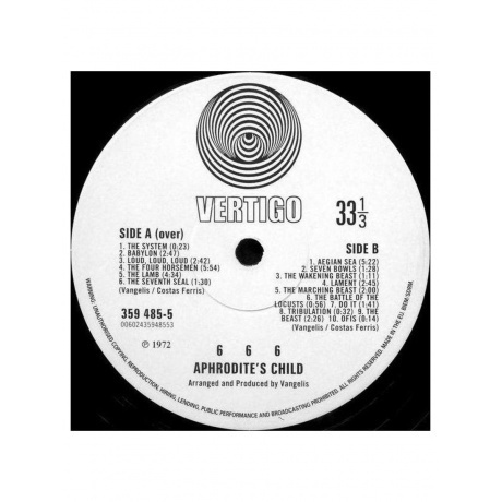 Aphrodites Child - 666  (0602435936376) виниловая пластинка - фото 7