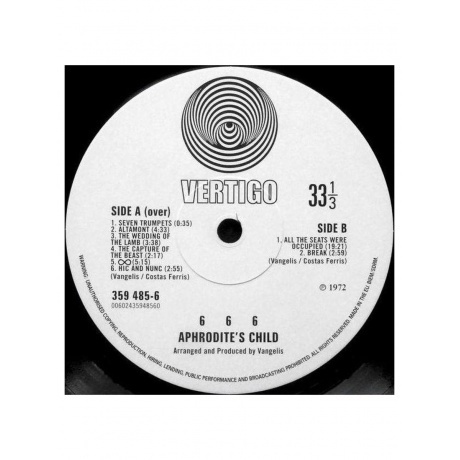 Aphrodites Child - 666  (0602435936376) виниловая пластинка - фото 9