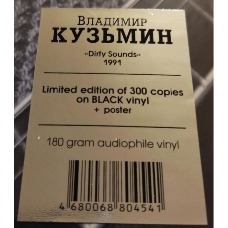 Владимир Кузьмин - Dirty Sounds (+постер) (4680068804541) виниловая пластинка - фото 5