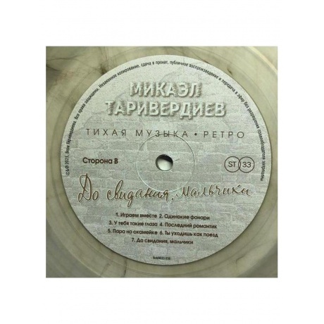 Микаэл Таривердиев - До Свидания, Мальчики (Clear) (4680068800949) виниловая пластинка - фото 5