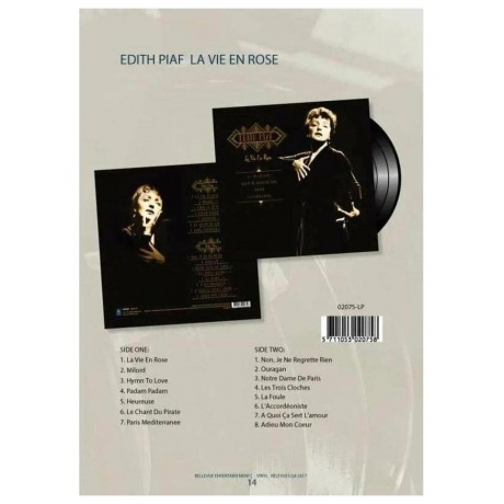 Edith Piaf - La Vie En Rose (5711053020758) виниловая пластинка - фото 4