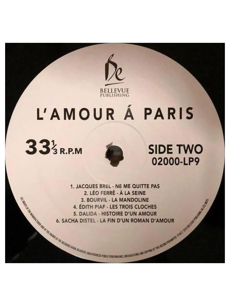 Various Artists - L'amour A Paris (5711053020390) виниловая пластинка - фото 4