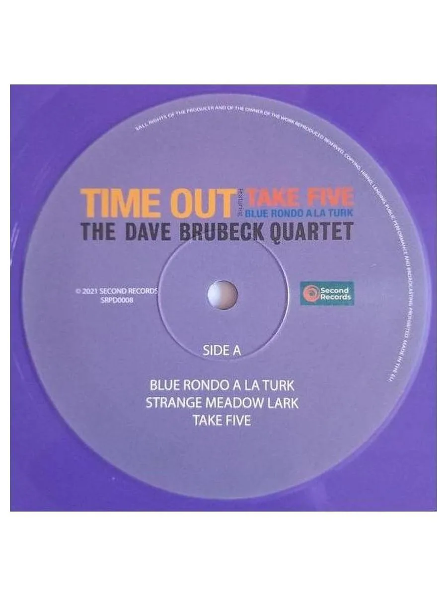 Dave Brubeck Quartet - Time Out (Purple) (9003829977820) виниловая пластинка - фото 5