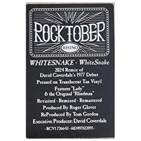 Whitesnake - Whitesnake MCMLXXVII  (0603497823895) виниловая пластинка - фото 3