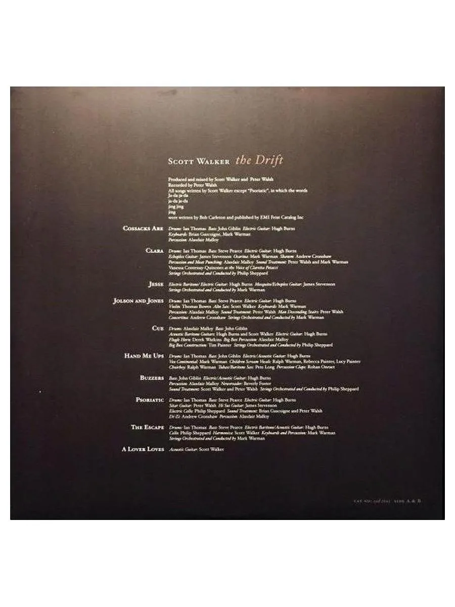 Scott Walker - The Drift (0652637260311) виниловая пластинка - фото 7