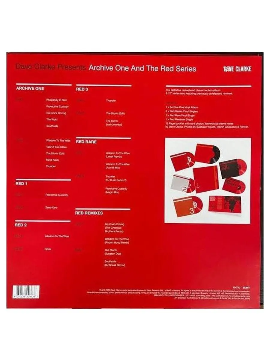 Dave Clarke - Archive One (Box) (coloured) (4050538903638) виниловая пластинка - фото 3