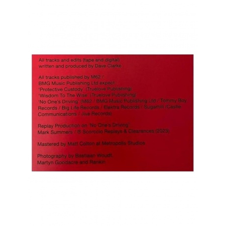 Dave Clarke - Archive One (Box) (coloured) (4050538903638) виниловая пластинка - фото 4