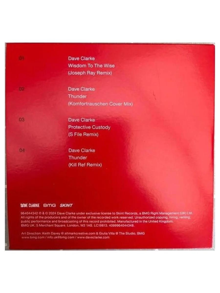 Dave Clarke - Archive One (Box) (coloured) (4050538903638) виниловая пластинка - фото 33