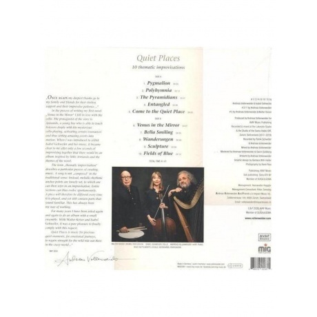 Andreas Vollenweider - Quiet Places (0885513022615) виниловая пластинка - фото 2