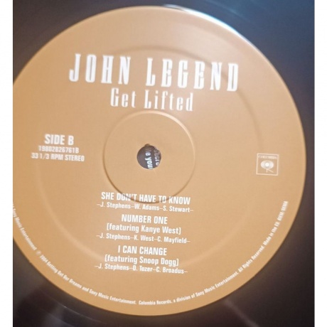 John Legend - Get Lifted (0198028267618) виниловая пластинка - фото 7