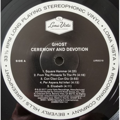Ghost - Ceremony And Devotion (0888072036871) виниловая пластинка - фото 4