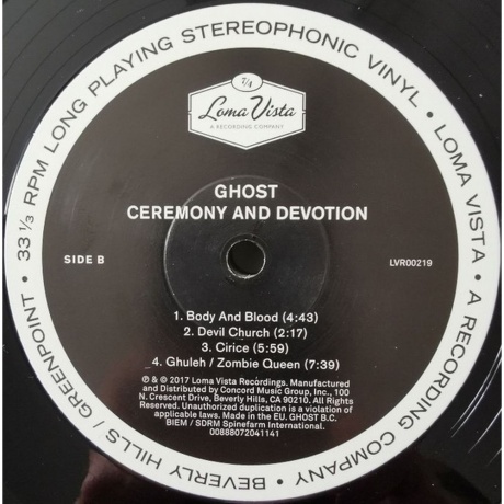 Ghost - Ceremony And Devotion (0888072036871) виниловая пластинка - фото 5