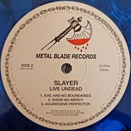 Slayer - Live Undead (coloured) (0039841578973) виниловая пластинка - фото 3