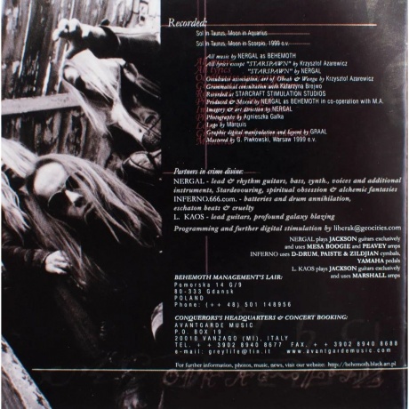 Satanica - Behemoth (0801056748119) виниловая пластинка - фото 2