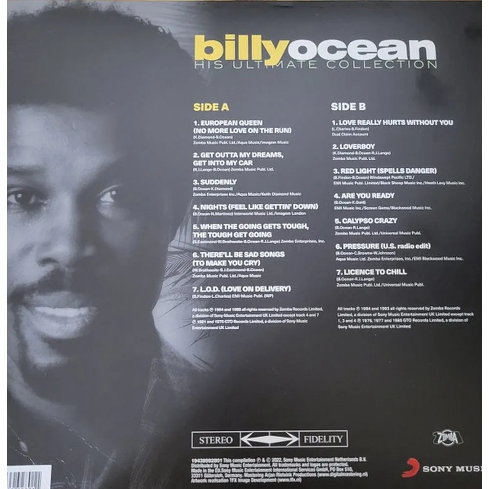Billy Ocean - His Ultimate Collection (0194399928011) виниловая пластинка - фото 2