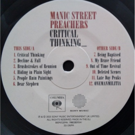 Manic Street Preachers - Critical Thinking (0198028593410) виниловая пластинка - фото 5