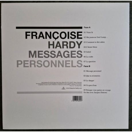 Francoise Hardy - Messages Personnels (5021732262257) виниловая пластинка - фото 2