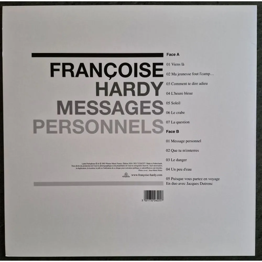 Francoise Hardy - Messages Personnels (5021732262257) виниловая пластинка - фото 2