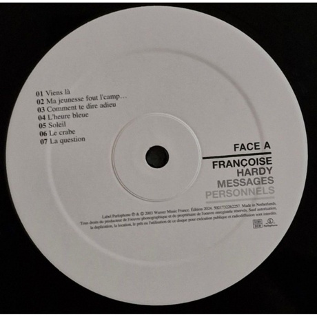 Francoise Hardy - Messages Personnels (5021732262257) виниловая пластинка - фото 5