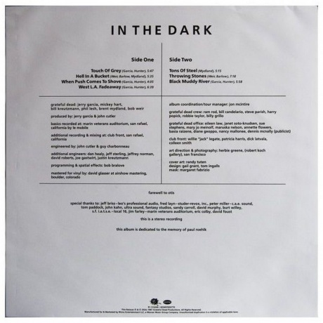 Grateful Dead - In The Dark (0603497830770) виниловая пластинка - фото 6
