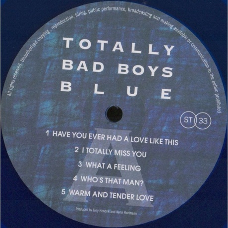 Bad Boys Blue - Totally (8Th) (Blue) (4680068802257) виниловая пластинка - фото 2